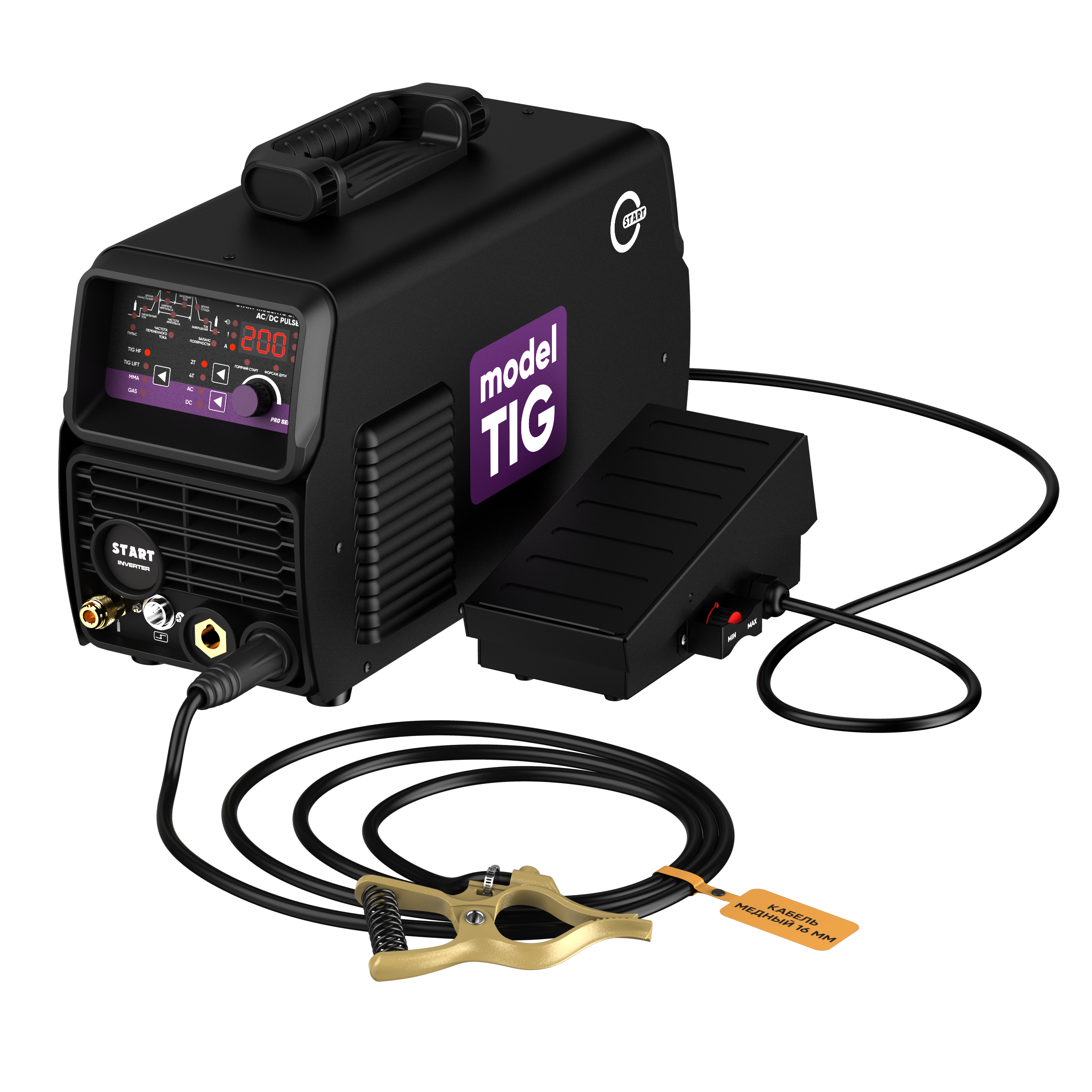 START modelTIG 205 AC/DC TIG PULSE Установка аргонодуговой сварки 3W205AP — изображение 6